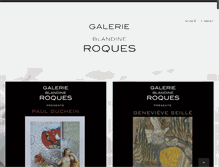 Tablet Screenshot of galerie-blandine-roques.com